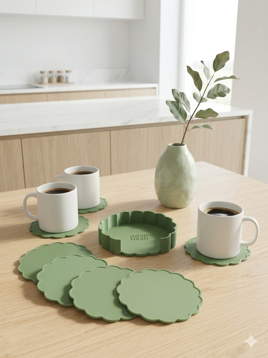 Podstawki pod szklanki - MugHaven - Olive Green