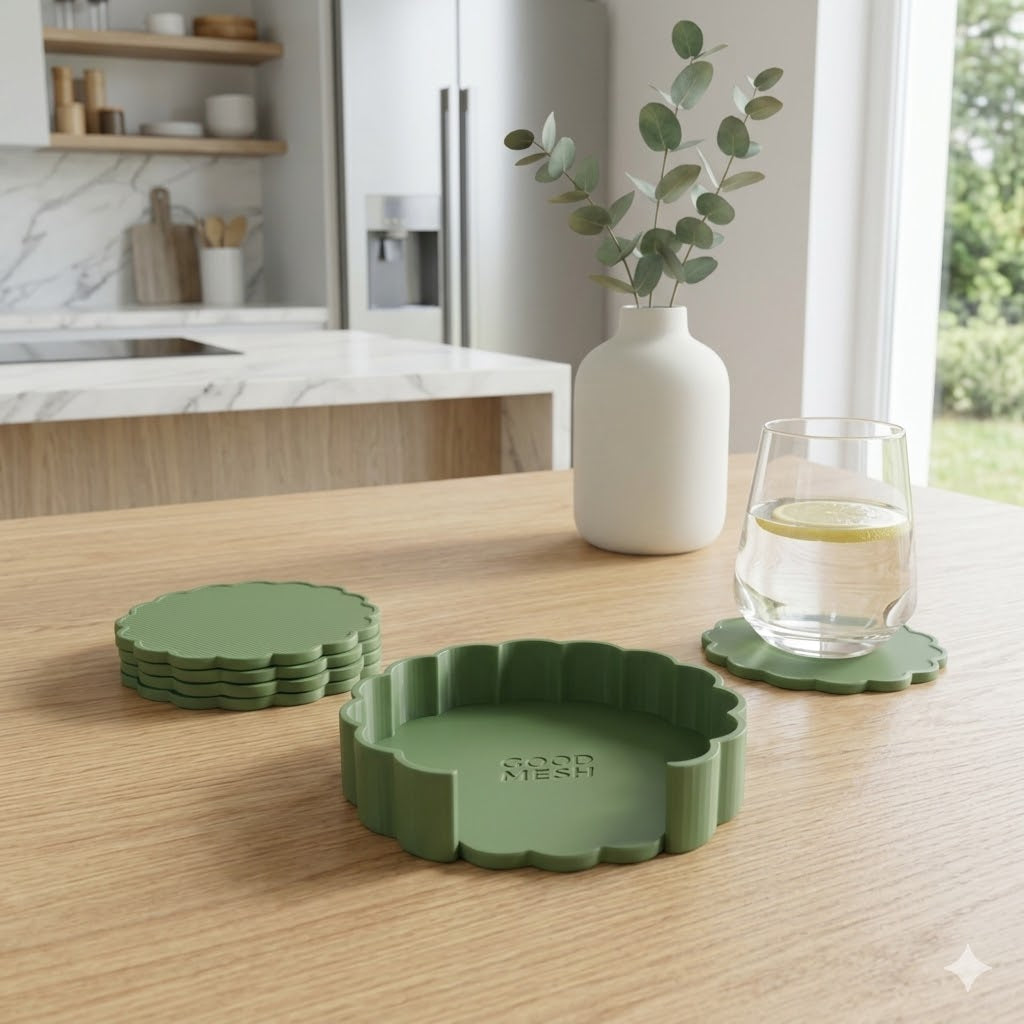 Podstawki pod szklanki - MugHaven - Olive Green